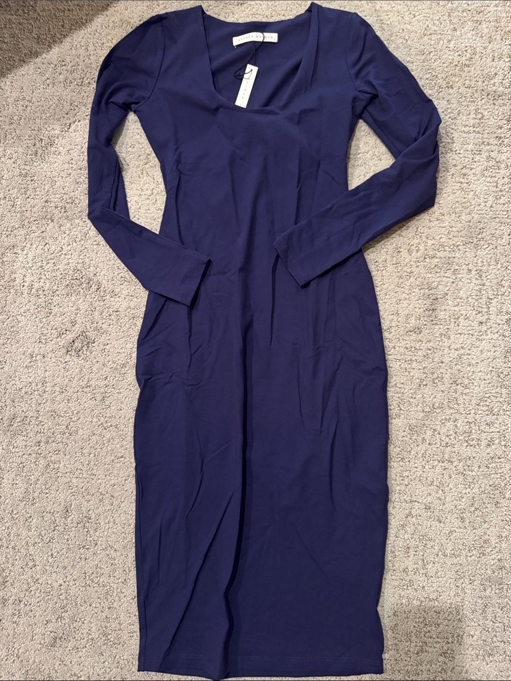 Susana Monaco Long Sleeve Navy Dress